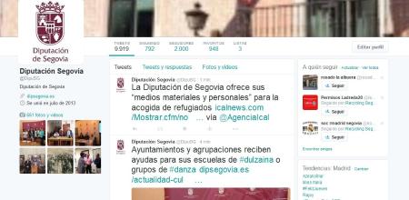 Imagen El perfil de twitter de la Diputación alcanza los 2.000 seguidores